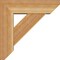 Ekena Millwork Traditional Slat Rough Sawn Bracket w/ Offset Brace, Western Red Cedar, 6"W x 18"D x 18"H BKT0604X18X18TRA06RWR - alternate 4